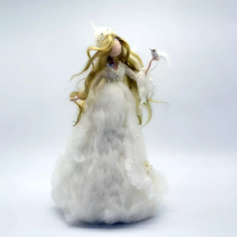 Christmas Angel topper with a White bird 06