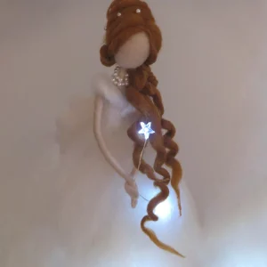 Christmas Angel Bazaar Needle Felting Lighted Art Doll