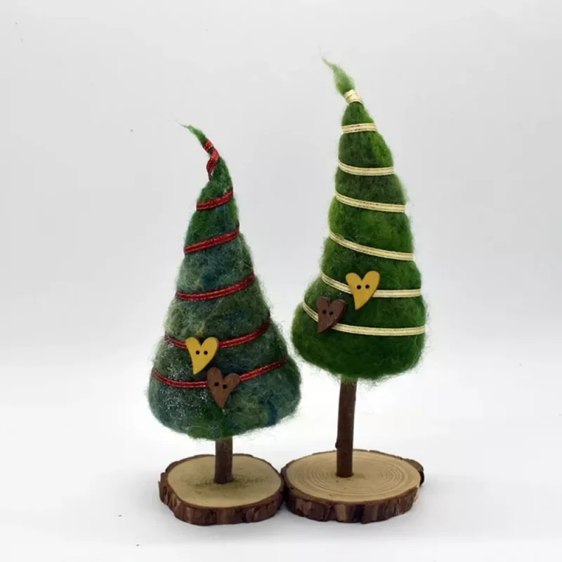 2 Needle felted Christmas tree decoration 01